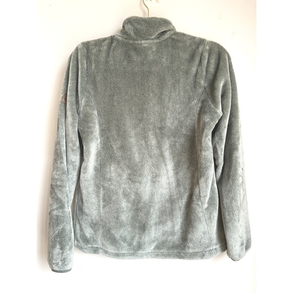 Gerry Womens Sage Green Full Zip Plush Fleece Jacket Mock Neck Size Medium - Picture 2 of 5